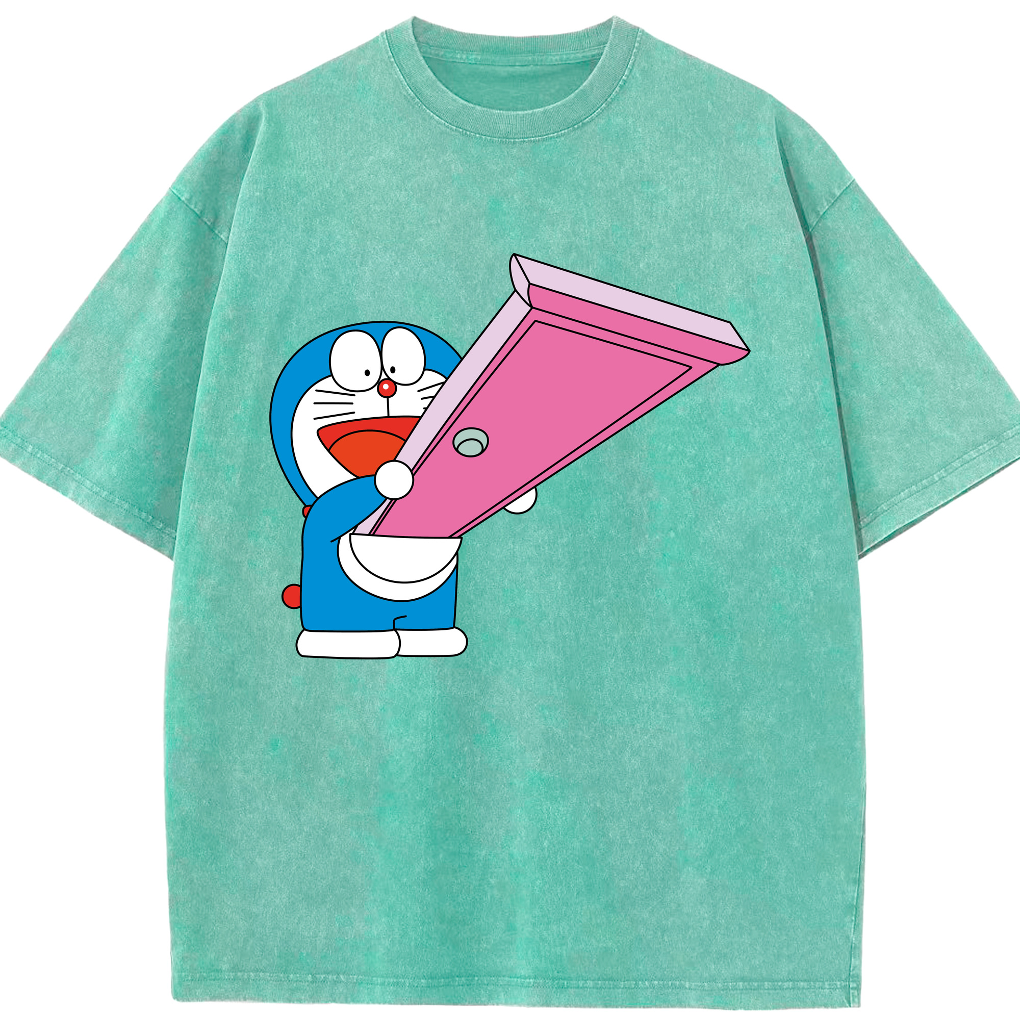 （画像用） ドラえもん Doraemon 綿100% ヴィンテージ風 半袖Tシャツ（フロントプリント）